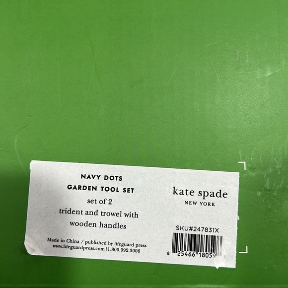 Kate Spade Navy Dots Garden Tool Box Set - Picture 5 of 5